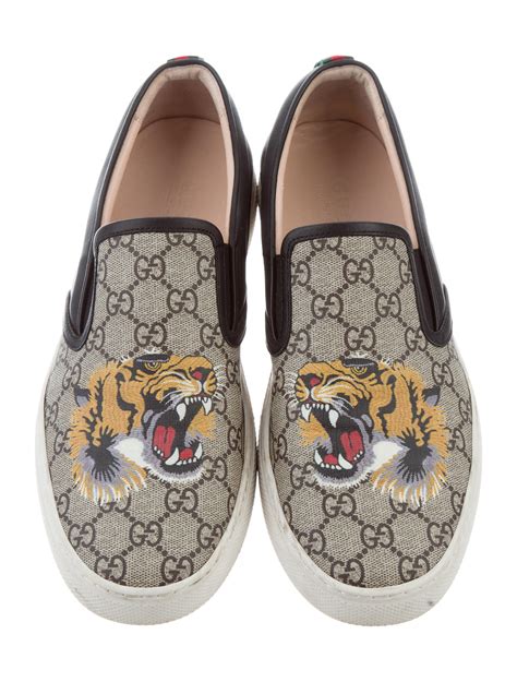 gucci white tiger shoes|gucci tiger slip on.